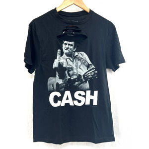 Johnny Cash cut out chest black women's tee size small Jim Marshall clothing